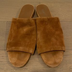 Vince Open-Toe Suede Slides